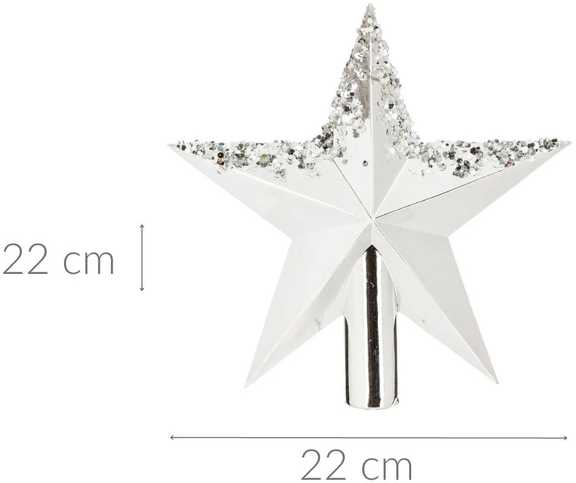 Atmosphera Star Kalėdų eglutės viršūnei, 22 cm