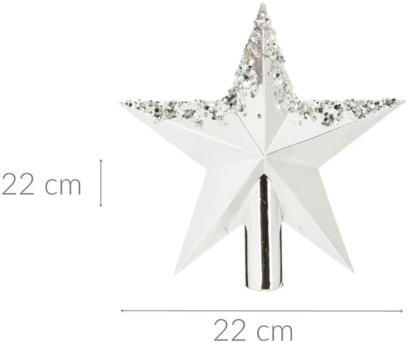 Atmosphera Star Kalėdų eglutės viršūnei, 22 cm