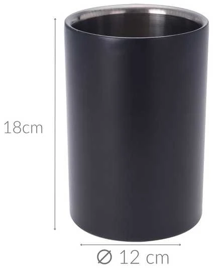 Tomado Steel COOLER vyno lentyna, nerūdijančio plieno, 18 cm, juoda