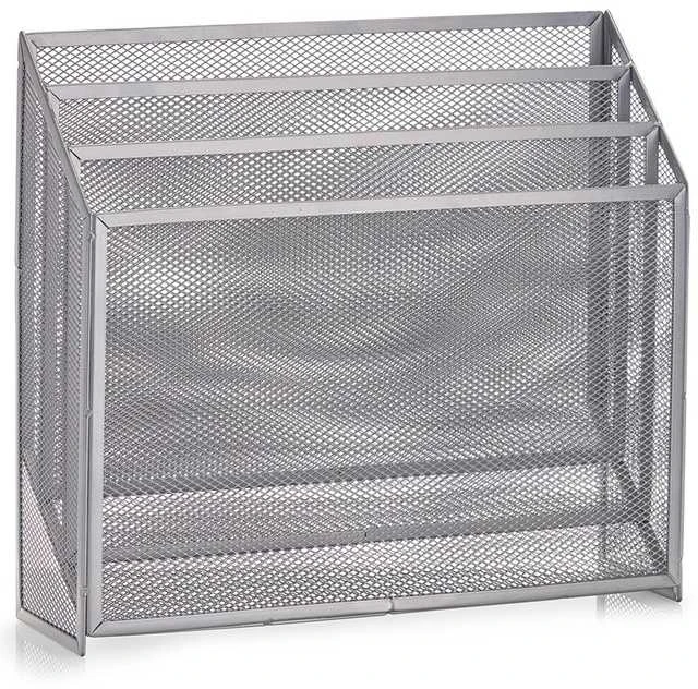 Zeller Steel Plieninis laikraščių, laikraščių ir žurnalų organizatorius, metalinis presavimo stendas.