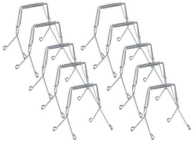 Maximex Steel Virtuviniai spaustukai, ritininiai spaustukai, mėsos sagtys, 10 vnt, nerūdijantis plienas