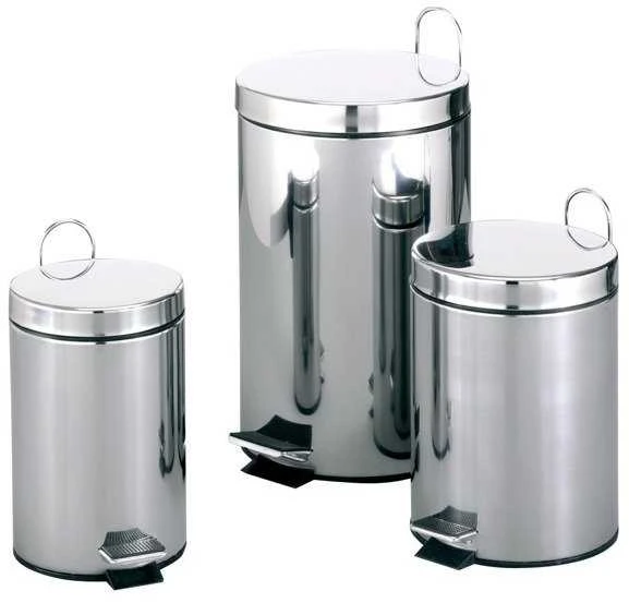 Steel Vonios krepšelis, šiukšlių konteineris - 3 l, blizgus plienas, ZELLER