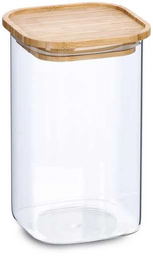 Zeller Stiklainis su bambukiniu dangteliu, 1400 ml, 11 x 11 x 17,7 cm