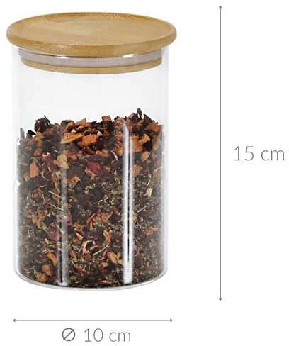Kesper Indas biriems produktams, stiklas/bambukas, 800 ml, D 10 cm, H 15 cm, vnt