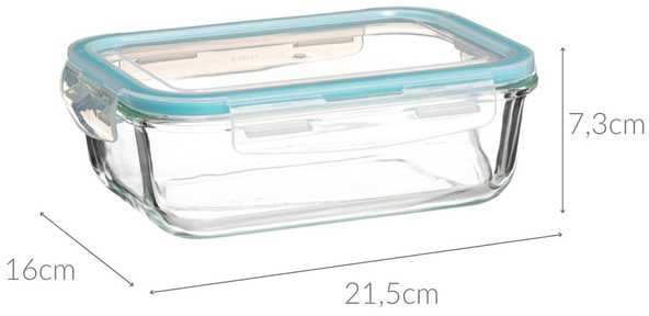 5five Simply Smart Stiklinis indas su dangteliu, 1,18 l
