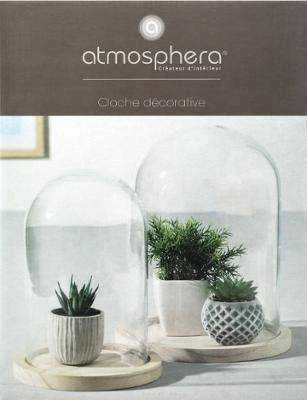 Atmosphera Stiklinis kupolas, Ø 23 cm, ant medinio pagrindo