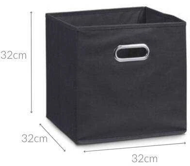 Storage Basket Organiser, Juodas, 32 x 32 x 32 cm, ZELLER