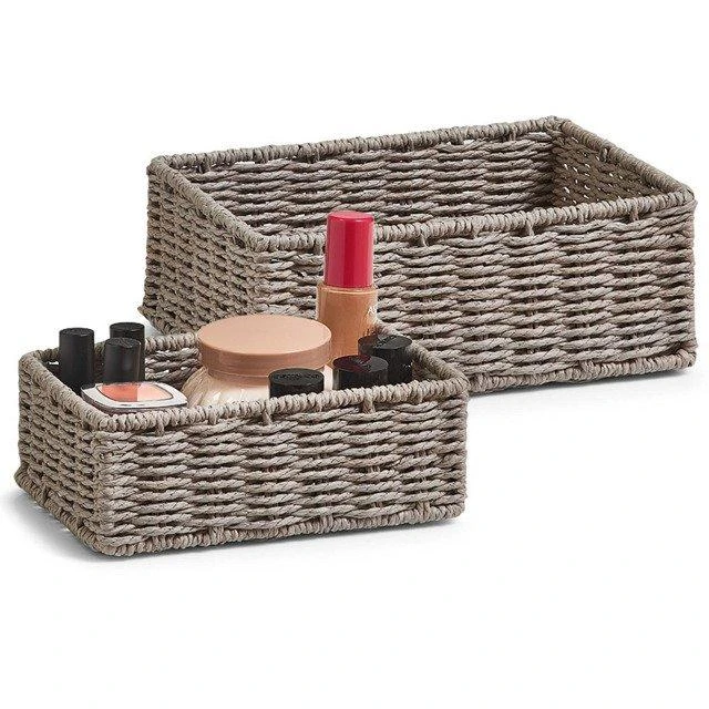 Storage basket, pilkas - 2 pieces in set, ZELLER