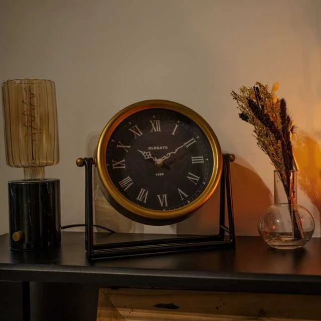 Atmosphera Stovimas laikrodis LUCA komodai, Ø 21 cm, juodas