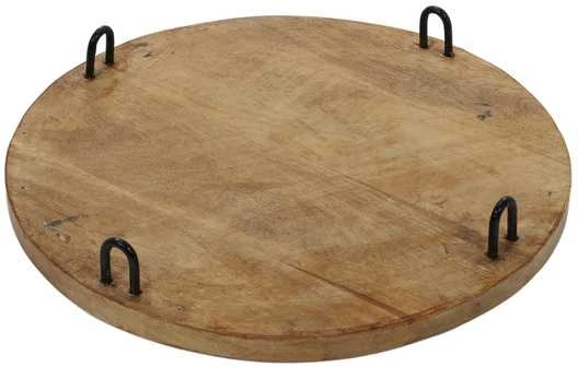 KOOPMAN Style Ekologinio stiliaus užkandžių lenta kiekvienai virtuvei, skersmuo 40 cm.
