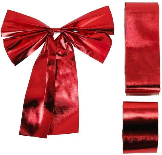 Christmas Decoration Dekoratyvinė juostelė durelėms Raudona 33x42 cm - Kalėdų dekoracija