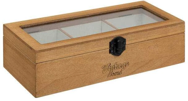 Atmosphera BE VINTAGE papuošalų dėžutė, 3 skyriai, 25 x 6,8 x 10,5 cm