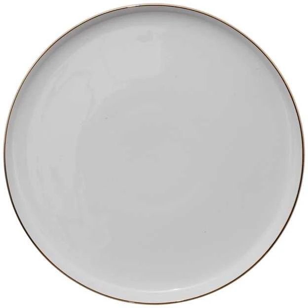 Secret De Gourmet PIECES Porcelianinės vakarienės lėkštės SUBLIMA, auksiniais kraštais, 6 vnt. x Ø 27 cm