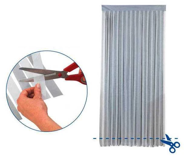 Maximex Tape door curtain, 90 x 200 cm, pilkas
