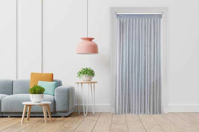 Maximex Tape door curtain, 90 x 200 cm, pilkas