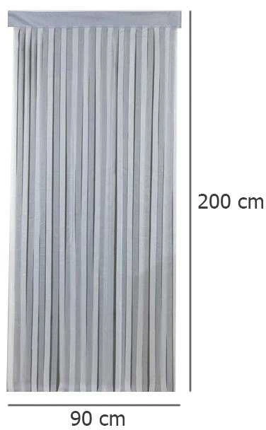 Maximex Tape door curtain, 90 x 200 cm, pilkas