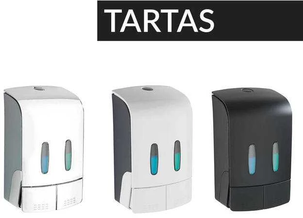 TARTAS muilo ir dezinfekcinio skysčio dozatorius, dviejų kamerų, 960 ml, chromas, Wenko