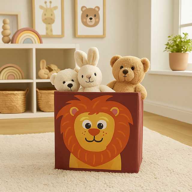 Storage Solutions POJEMNIK NA ZABAWKI TEKSTYLNY DO PRZECHOWYWANIA ZABAWEK DLA DZIECI 30X30