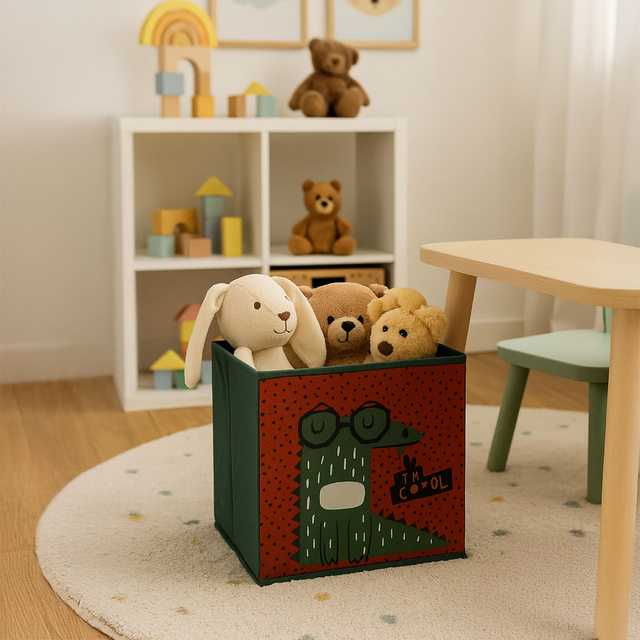 Storage Solutions PUDEŁKO TEKSTYLNE NA ZABAWKI DLA DZIECI POJEMNIK DO PRZECHOWYWANIA 30 x 30