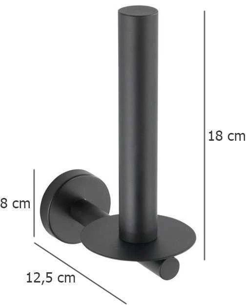 Toilet paper holder juodas MEZZANO, WENKO