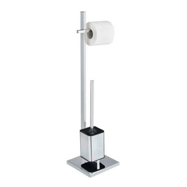 Tualeto popieriaus stovas ir šepetys QUADRO tualetui - 2 in 1, WENKO