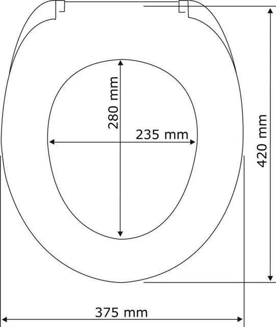 Wenko Tualeto sėdynė KOS - Thermoplast, baltas
