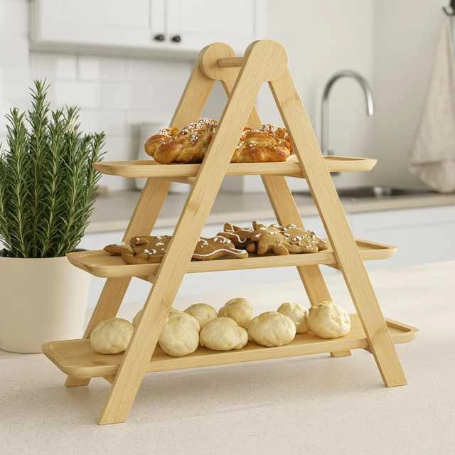 Mondex Bamboo 3-lygių padėklas 43x13,5x39 cm