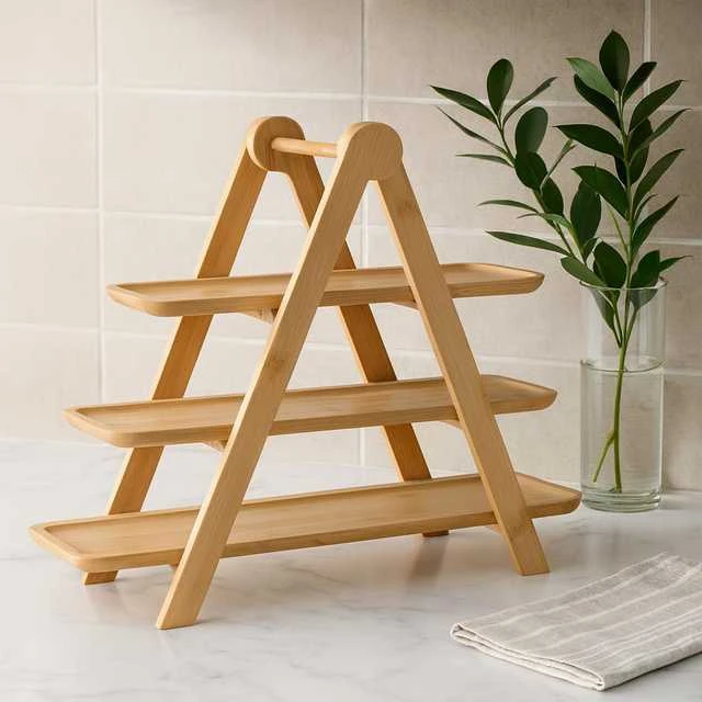 Mondex Bamboo 3-lygių padėklas 43x13,5x39 cm