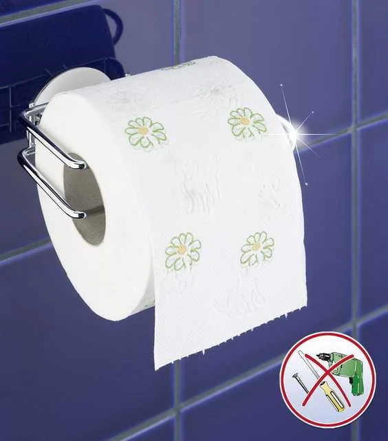 Tualeto popieriaus laikiklis, Turbo-Loc - chromuotas plienas, WENKO
