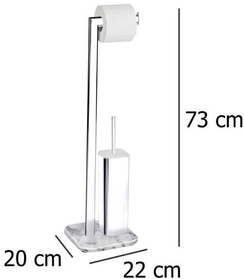 Tualeto popieriaus stovas ir tualeto šepetys, ONYX- 2 in 1, WENKO (Pažeista pakuotė)