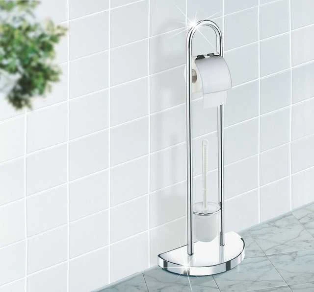 Tualeto popieriaus stovas ir tualeto šepetys, COSENZA - 2in1, WENKO