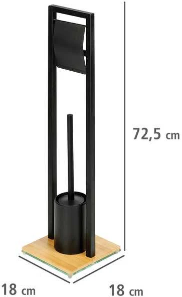 Tualeto popieriaus stovas su BAMBOO tualeto šepetėliu, bambuko pagrindu, WENKO