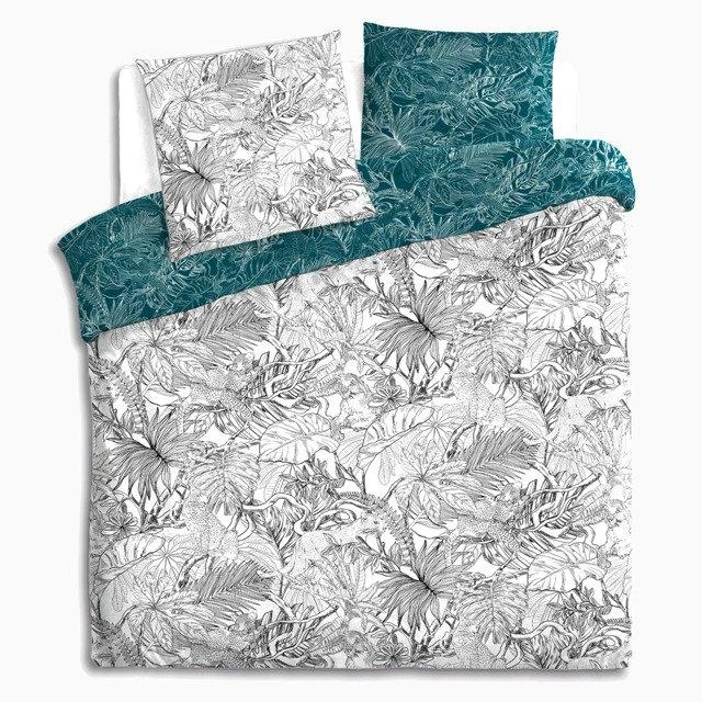 Dekoracja Domu Cotton Dvipusis medvilninis patalynės komplektas dailiu augaliniu raštu, dydis 240 cm x 220 cm