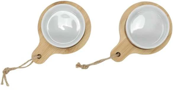 Excellent Housewares Dubuo ant lentos padažui, panardinimui, užkandžiams, užkandžiams, 2 vnt