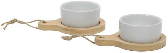 Excellent Housewares Dubuo ant lentos padažui, panardinimui, užkandžiams, užkandžiams, 2 vnt