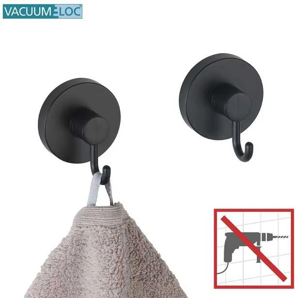 Vacuum-Loc rankšluosčių kabykla, 2 vnt., juoda, WENKO