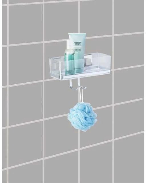 Wenko Vacuum-Loc sieninė lentyna su kabliukais Quadro tvirtinimas be gręžimo