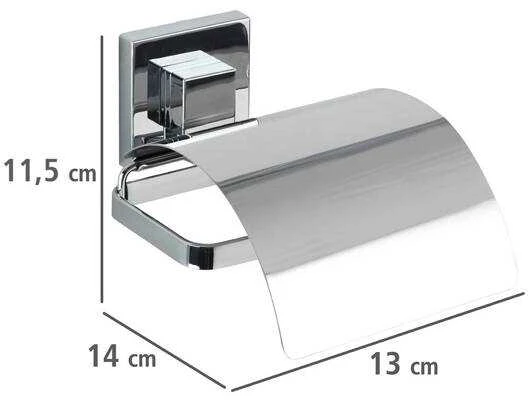 Wenko Vacuum-Loc tualetinio popieriaus laikiklis su dangteliu Quadro tvirtinimas be gręžimo