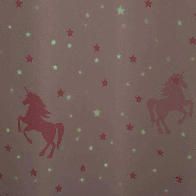 Atmosphera Vaikiška lango užuolaidėlė UNICORN, 140 x 250 cm, rožinė vienaragiuose