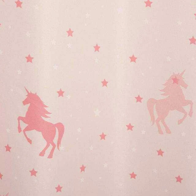 Atmosphera Vaikiška lango užuolaidėlė UNICORN, 140 x 250 cm, rožinė vienaragiuose