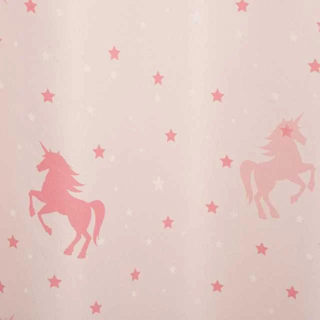 Atmosphera Vaikiška lango užuolaidėlė UNICORN, 140 x 250 cm, rožinė vienaragiuose