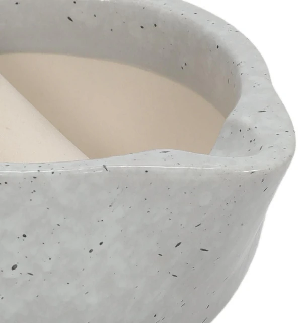 Kitchen Craft Virtuvinis skiedinys su grūstuvu, keramikinis, baltas