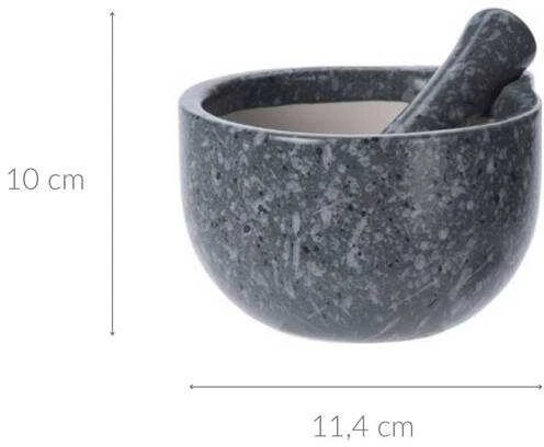 Kitchen Craft Virtuvinis skiedinys su grūstuvu, keramikinis, baltas