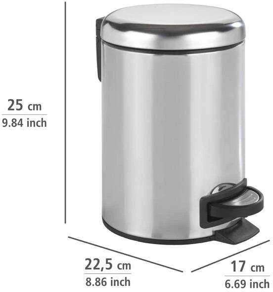 Vonios krepšelis LEMAN SHINY, Šiukšlių konteineris, 3 l, WENKO