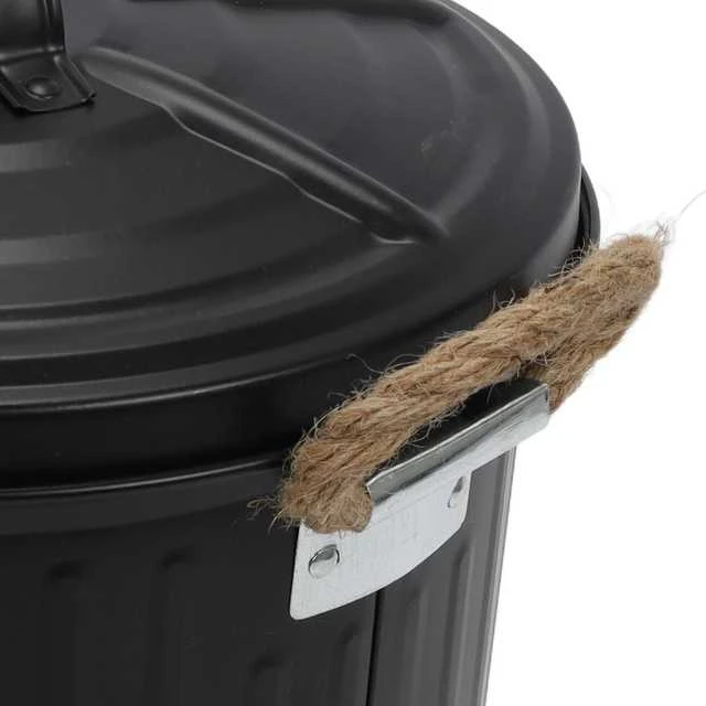 Vonios krepšelis su užvalkalu GARA, juodas, 6 l, WENKO