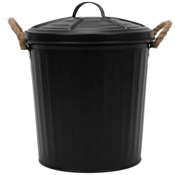 Vonios krepšelis su užvalkalu GARA, juodas, 6 l, WENKO
