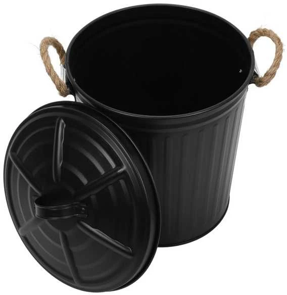 Vonios krepšelis su užvalkalu GARA, juodas, 6 l, WENKO