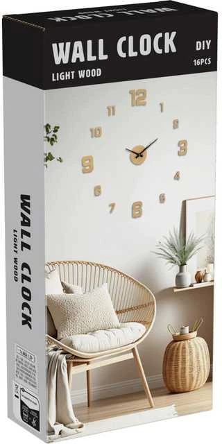 Home Styling Collection Namų stiliaus kolekcija Laikrodis 3D TETI sienos lipdukas klijavimui