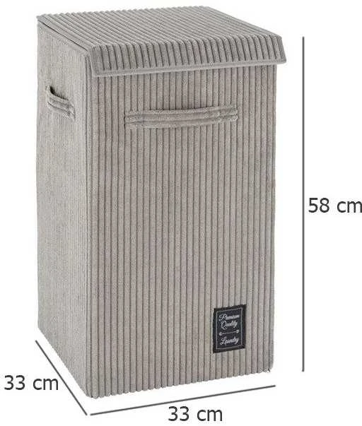 Washing basket CORA, 63 L, pilkas, WENKO