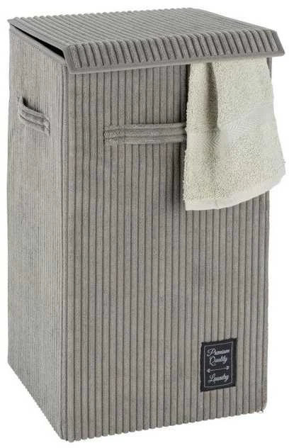 Washing basket CORA, 63 L, pilkas, WENKO